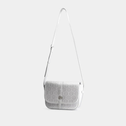 MONOGRAM SADDLE BAG | SILVER